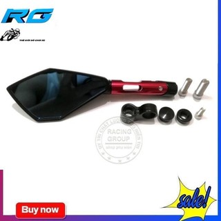 Gương Xe Máy Thời Trang - Kính Chiếu Hậu Xe Máy Kiểu Rizoma 5 Cạnh Màu Cán Kiểu Dáng Thể Thao Cho Xe 2 Bánh