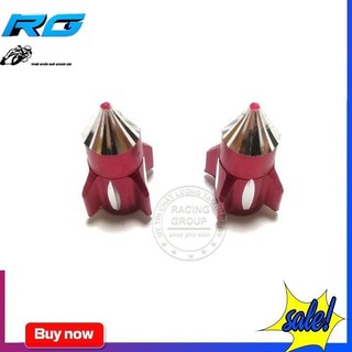 Ốc Gắn Van Xe Hình Hỏa Tiễn ( Màu Đỏ )
