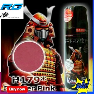 Sơn Xe Máy SAMURAI H179 Màu Hồng Phấn - 400ML