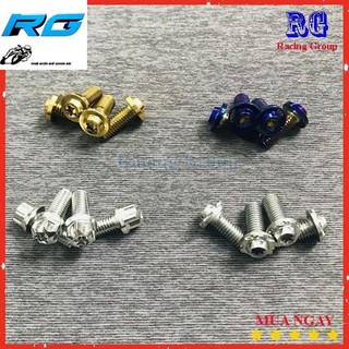 Bộ 4 Ốc Đĩa Trước Xe Máy Cho Các Dòng Xe Exciter 135, Sirius, Wave, Dream, Future Jupiter Chất Liệu Inox