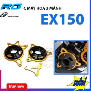 Cặp Bảo Vệ Lốc Máy Exciter 150 Nhôm CNC Hoa 3 Mảnh
