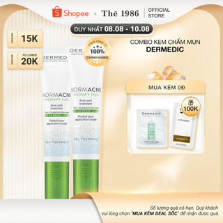 Combo Chấm mụn Dermedic NORMACNE Therapy H2O2 acne spot treatment 15ml