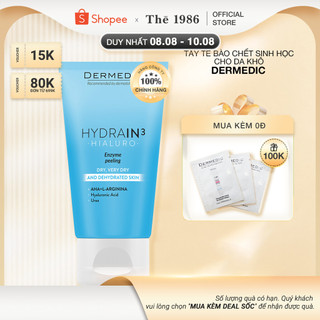 Tẩy Tế Bào Chết Enzyme Dermedic Cho Da Khô Mất Nước Hydrain3 Hialuro Enzyme Peeling 50 G
