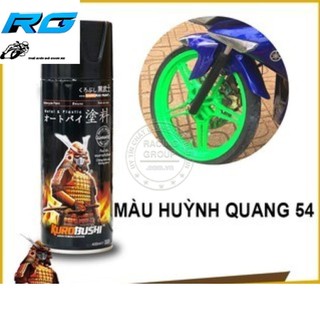 Sơn xịt samurai màu xanh lá huỳnh quang - mã 54
