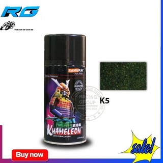 Sơn Xịt Xe Máy SAMURAI K5/T800 Sơn 3D Xanh Rêu Chính Hãng