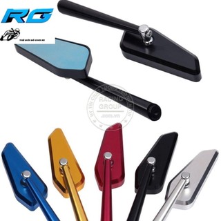 Gương Xe Máy Thời Trang - Kính Chiếu Hậu Xe Máy Kiểu 744 Rizoma Chân 3D Cho Honda Wave Sh AB Xe Điện...Và Các Xe (1 cái)