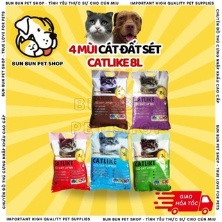 Cát Vệ Sinh Cát Đất Sét Cho Chó Mèo Catlike 4 Mùi Hương Túi 8L