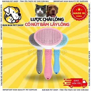 Lược chải lông cho chó mèo có nút bấm lấy lông