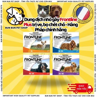 Dung dịch nhỏ gáy Frontline Plus trị ve, bọ chét chó - Hàng Pháp chính hãng