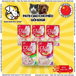 Pate Ciao cho mèo gói 60gr-Pate Ciao cho mèo gói 60gr