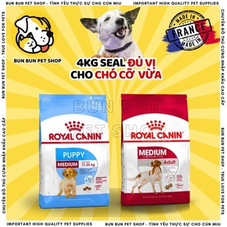4kg Hạt khô Royal Canin Medium Junior/Medium Puppy/Medium Adult cho chó cỡ vừa