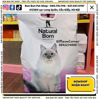 1kg repack Hạt Natural Born cho mèo mọi lứa tuổi
