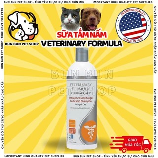 (120ml/473ml) Sữa Tắm nấm Ngứa VETERINARY FORMULA Antiseptic & Antifungal Shampoo Mỹ