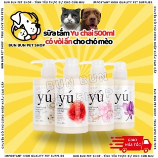 [Chính hãng/Repack] Yú THƠM SIÊU DAI Sữa tắm Yu nước hoa  cho chó mèo - Chai 500ml có vòi ấn