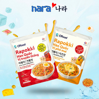 Bánh gạo và mì Rapokki Hàn Quốc O'food gói 146g, sự kết hợp của ramen và tokbokki