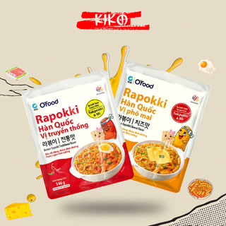 Bánh gạo và mì Rapokki Hàn Quốc O'food gói 146g, sự kết hợp của ramen và tokbokki