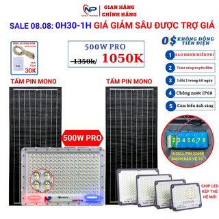 Đèn Năng Lượng Mặt Trời,Đèn Led Chống Lóa Cao Cấp 2024 SHOP NHẬT PHONG 100W,200W,300W,500w Vỏ Nhôm,IP67, BH 2 Năm