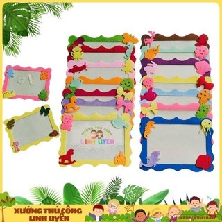 Khung Đựng Sản Phẩm - Khung Ảnh Handmade vải nỉ - Khung Giấy khen Bằng khen - Steam Mầm Non