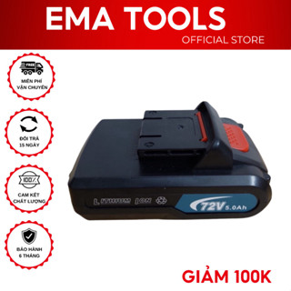 Pin máy khoan Makita, Dewalt, Bosch 72v dùng cho máy 18v, 21v, 24v, 26v, 36v, 72v cùng chân