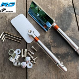 Gương Xe Máy Thời Trang Cao Cấp - Kính Chiếu Hậu Xe Máy Kiểu Rizoma Cho Xe Honda Ya Su Vario Sh Ab Wave Và Các Xe