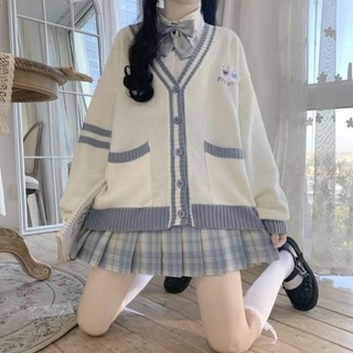 [Freeship] Áo Khoác Len Nữ, Áo Cadigan Dáng Rộng Dệt Kim Có Họa Tiết Phong Cách Hàn Quốc MS L01