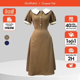 Đầm dáng a phối bâu thời trang gumac lde0702