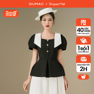 Áo peplum phối cổ thời trang gumac ae06050