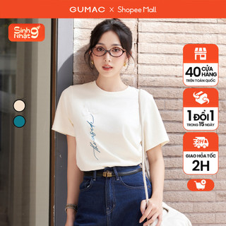 Áo thun đính hoa lan thời trang gumac ate08038