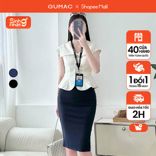 Chân váy basic bút chì b1 thời trang gumac bve00011 - bve00010