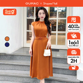 Đầm cổ trụ tay liền thời trang gumac de03034
