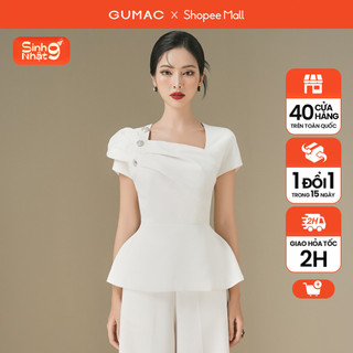 Áo cổ xéo xếp ly thời trang gumac ae06077