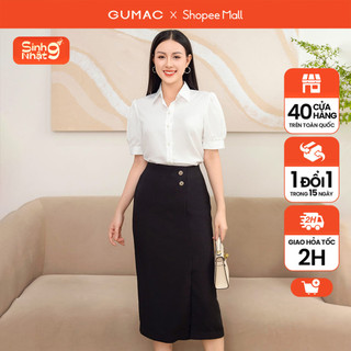 Chân váy đính nút vd11052 thời trang gumac