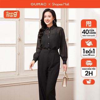 Áo sơ mi thắt nơ thời trang gumac ad10052