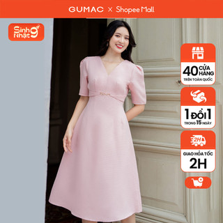 Đầm a phối phụ kiện thời trang gumac dd07045