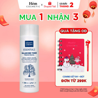 Nước cân bằng cho da dầu đến da hỗn hợp MartiDerm Essentials Balancing Toner 200ml - Hẻm Cosmetic
