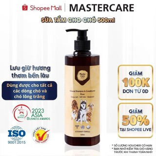 Sữa Tắm Cho Chó Poodle MASTERCARE For Pet Các Loại Bé Lông Màu Khử Mùi Ngừa Ve Rận Lưu Hương 500ml