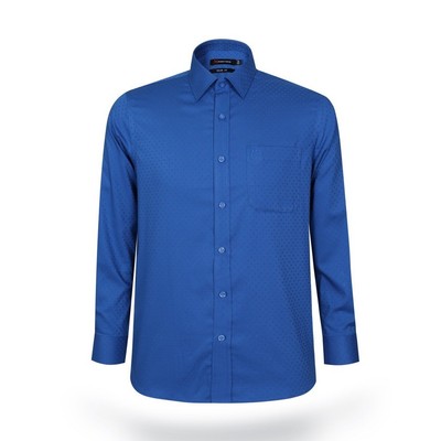 Áo sơ mi nam tay dài KHATOCO form Tailor Fit họa tiết mã A1MD498T1-CNMK517-2605-D