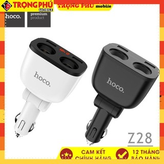CỐC SẠC XE HƠI 2 CỔNG USB HOCO Z28 - MÀN HÌNH LED