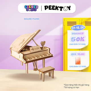 Mô hình lắp ráp đàn piano grand paino tg402, đồ chơi lắp ghép gỗ 3d diy clever box