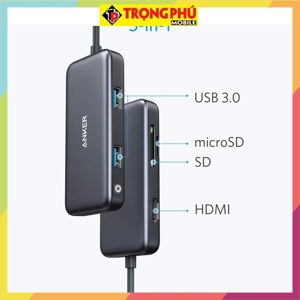 Hub chuyển đổi USB-C Hub Adapter 5-in-1 - Mới ra
