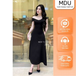 Váy Thiết Kế MDU3411 Dáng Xòe Nhẹ Trễ Vai Sang Trọng Từ MDU