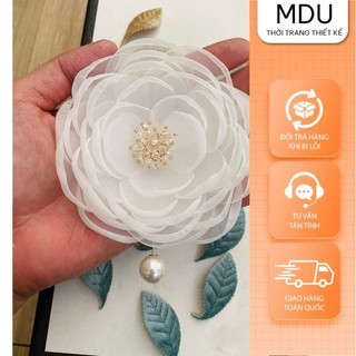 Hoa cài áo hàng siêu cao cấp handmade kiểu cài áo hoa có trâm cài hc001