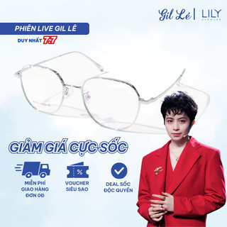 Gọng kính đa giác nữ LILYEYEWEARchất liệu kim loại cao cấp thanh mảnh nhẹ nhàng kiểu dáng thời trang 86619