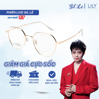 Gọng kính đa giác nữ LILYEYEWEAR chất liệu Titanium cao cấp bền dẻo nhẹ nhàng màu sắc thời trang hiện đại 121217