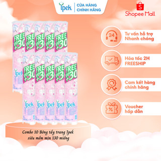 Combo 10 bông tẩy trang Ipek 130 miếng