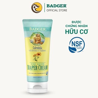 Kem chống hăm tã cho bé BADGER Diaper Cream thành phần hữu cơ và khoáng chất an toàn cho mông trẻ sơ sinh 87mL