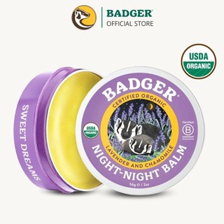 Sáp dầu hữu cơ ngủ ngon BADGER Night Night organic balm giúp dễ ngủ an toàn cho em bé trẻ sơ sinh từ 6 tháng - 21g