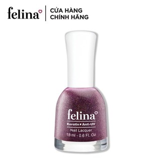 Sơn Móng Tay Felina Nail 18ml, Màu Kim Tuyến Tím Ngũ Sắc CK602, Lên Màu Đẹp, Thời Trang
