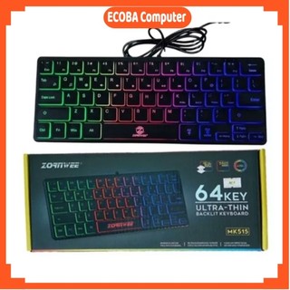 Bàn phím mini led có dây MK515 mini không led K1000 bàn phím mini không dây Bluetooth kết nối cổng USB bảo hành 6 tháng