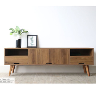 Ana , tủ tivi phong cách wabisabi walnut, ttv_015, 180x39x52cm, nội thất hgf